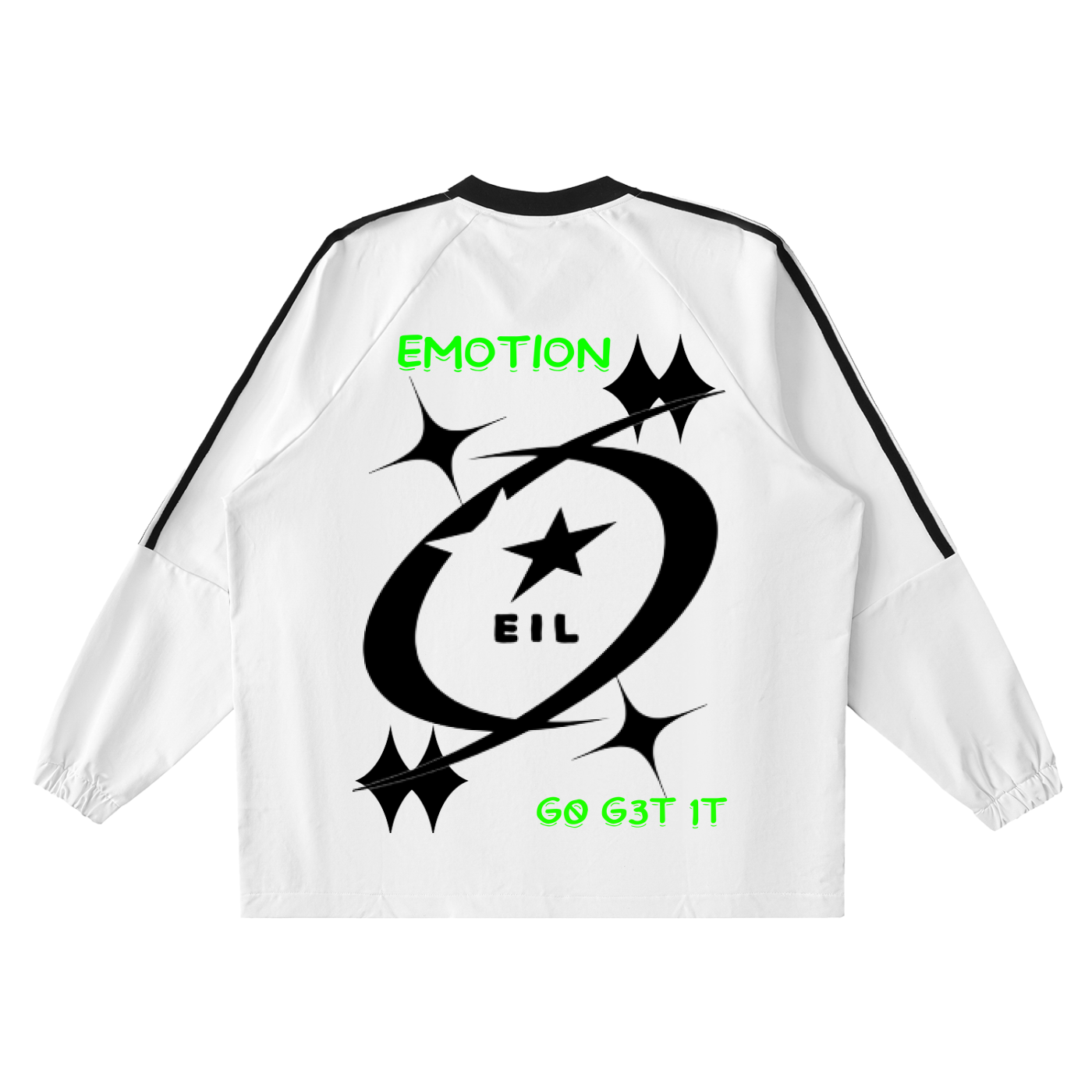 Color-Block V-Neck Long-Sleeve T-Shirt