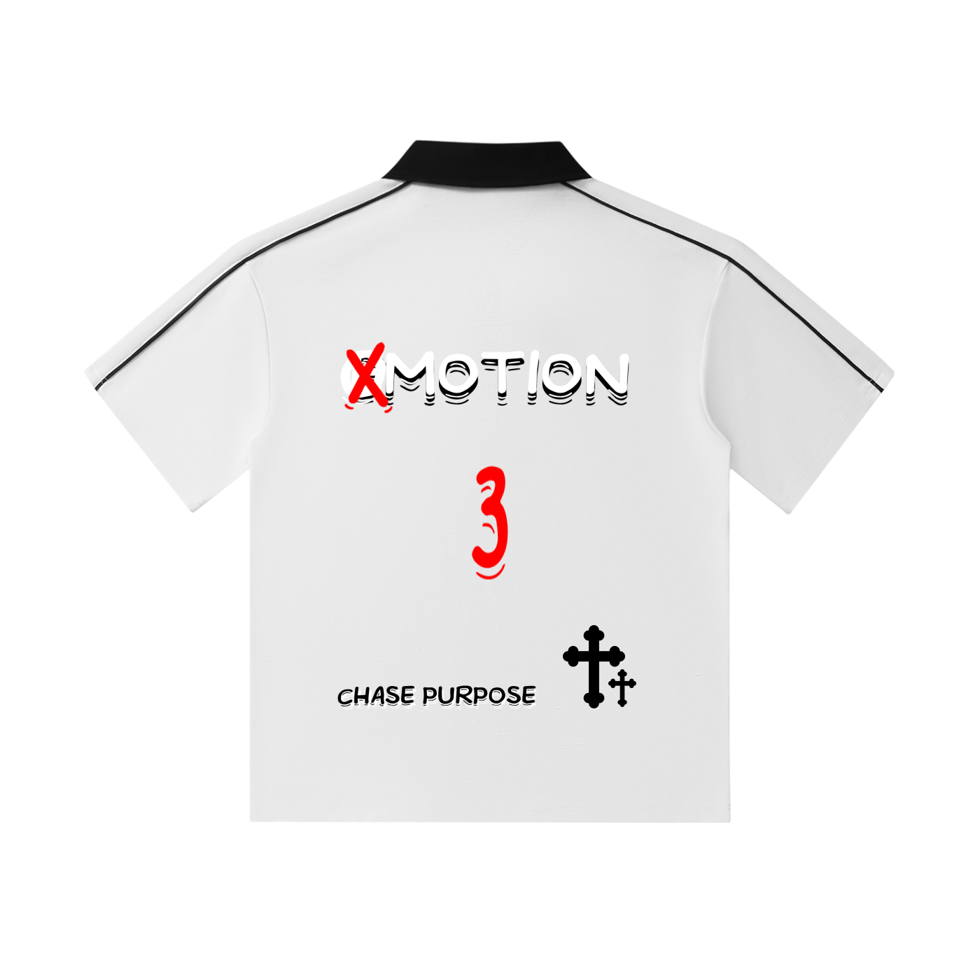 Contrast Collar Short-Sleeve Polo Shirt