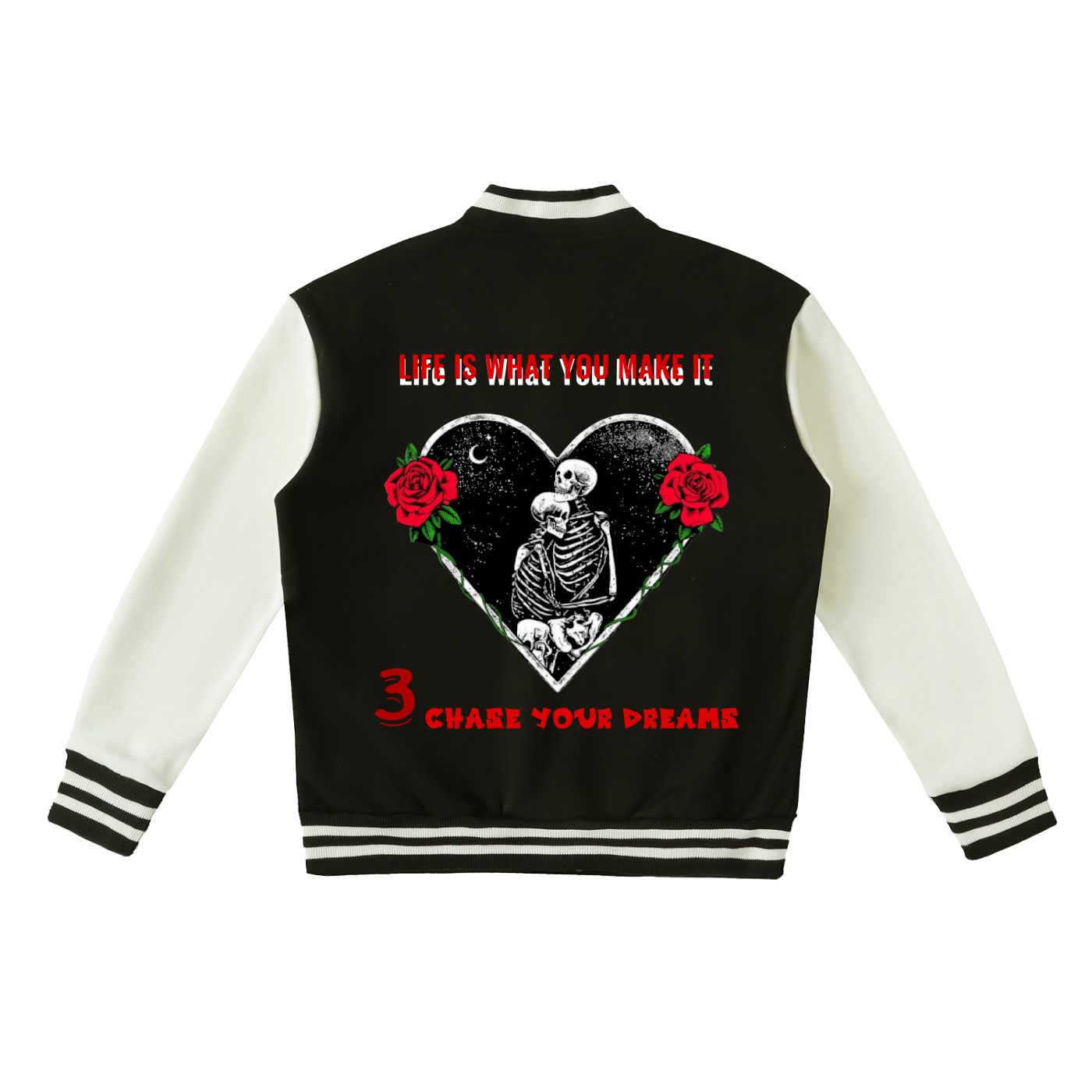 Two-Tone Fleeced Varsity Jacket