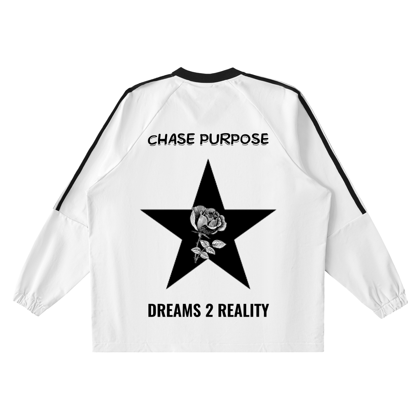 Color-Block V-Neck Long-Sleeve T-Shirt