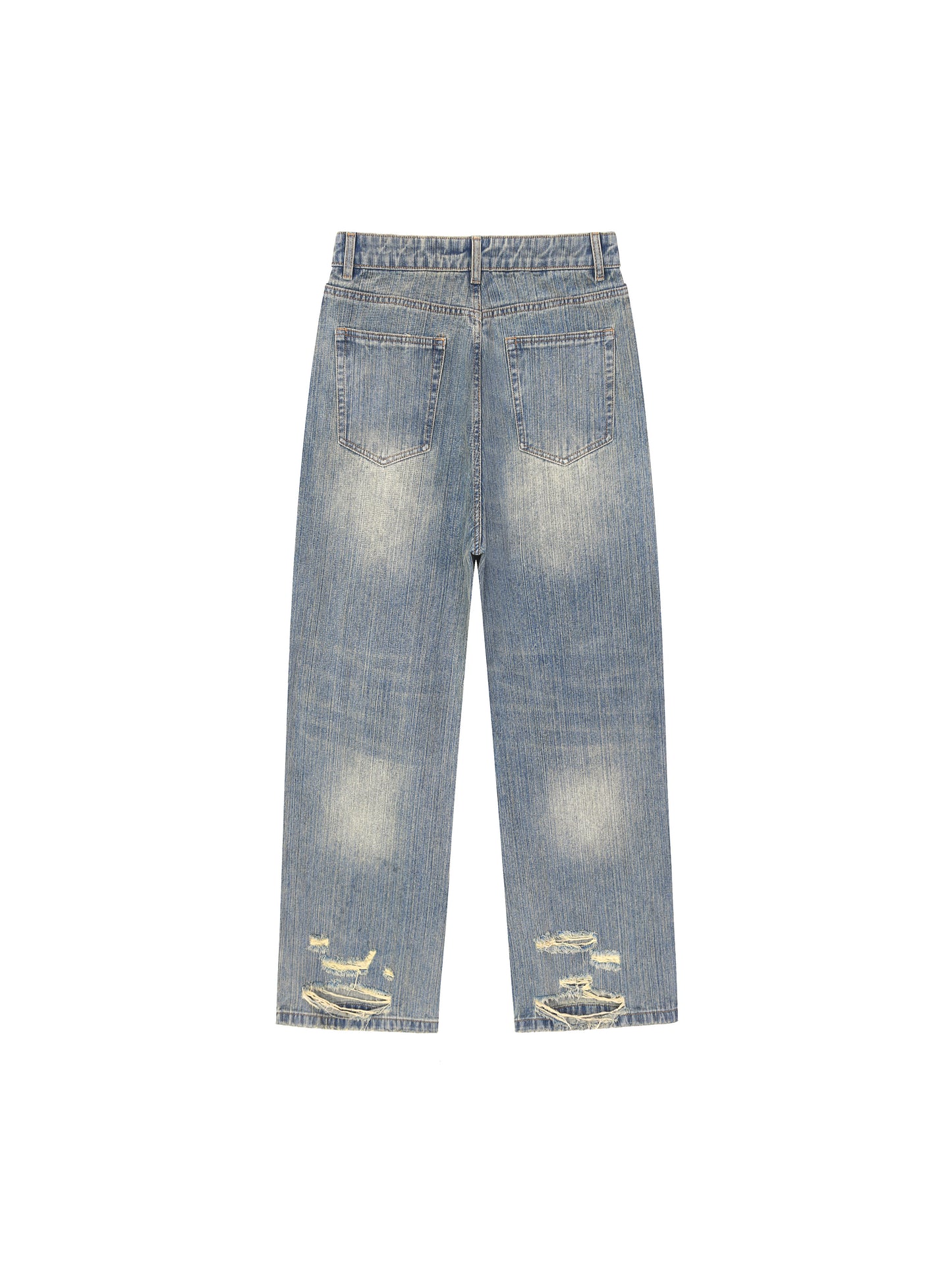 Vintage Wash Distressed Denim Jeans